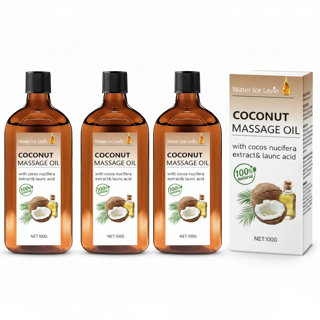Coconut Massage Oil with Lemongrass | Lightweight Moisturizing Body Oil for Soft, Smooth Skin