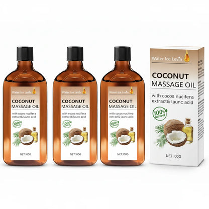 Coconut Massage Oil with Lemongrass | Lightweight Moisturizing Body Oil for Soft, Smooth Skin
