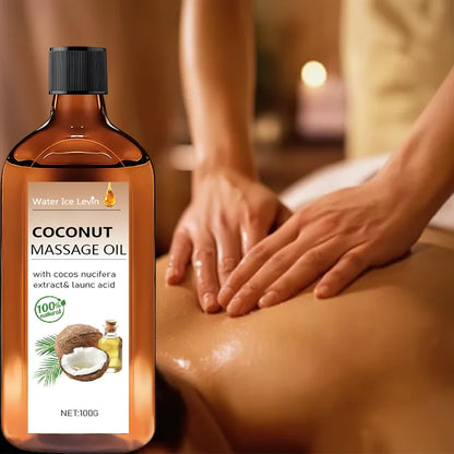 Coconut Massage Oil with Lemongrass | Lightweight Moisturizing Body Oil for Soft, Smooth Skin