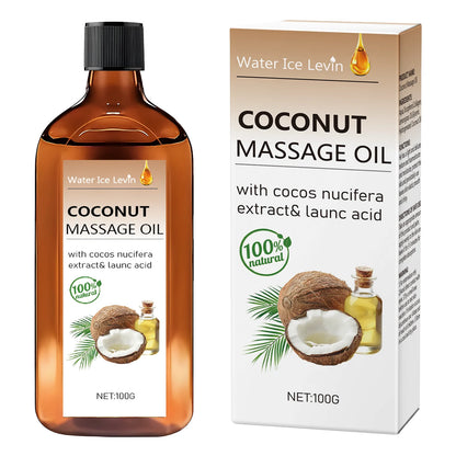 Coconut Massage Oil with Lemongrass | Lightweight Moisturizing Body Oil for Soft, Smooth Skin