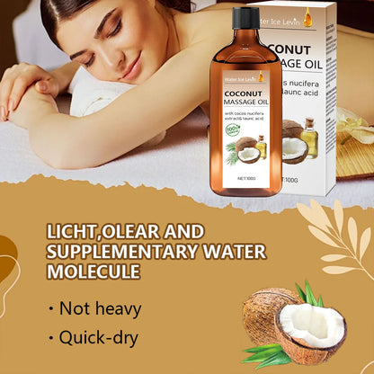 Coconut Massage Oil with Lemongrass | Lightweight Moisturizing Body Oil for Soft, Smooth Skin