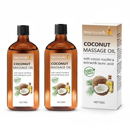 Coconut Massage Oil with Lemongrass | Lightweight Moisturizing Body Oil for Soft, Smooth Skin