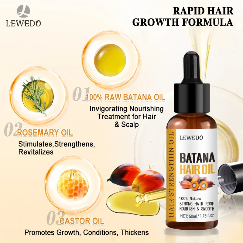 Lewedo Pure Batana Oil – Nourishing Hair Growth & Scalp Care (50ml)