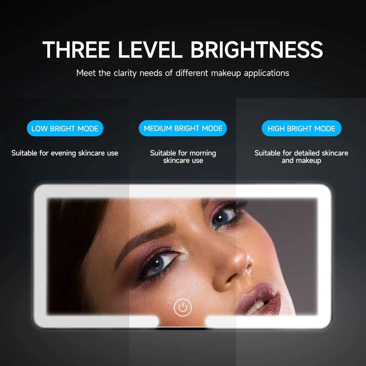 LED Car Makeup Mirror – USB Rechargeable HD Vanity Mirror