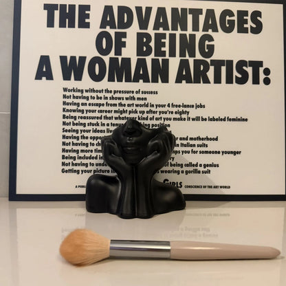 Human Face Makeup Brush Holder & Desktop Organizer