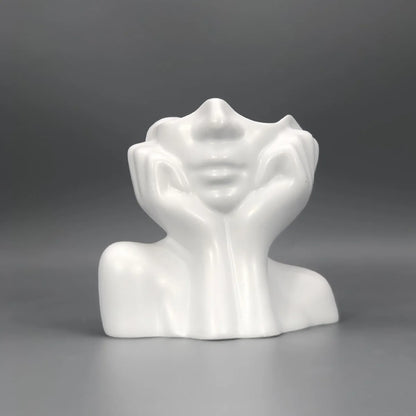 Human Face Makeup Brush Holder & Desktop Organizer