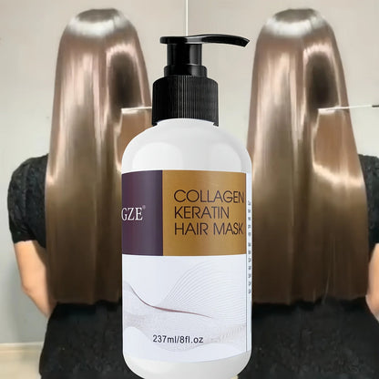 GZE Collagen Keratin Hair Mask | Deep Conditioning Treatment with Argan Oil, Coconut Oil & Shea Butter