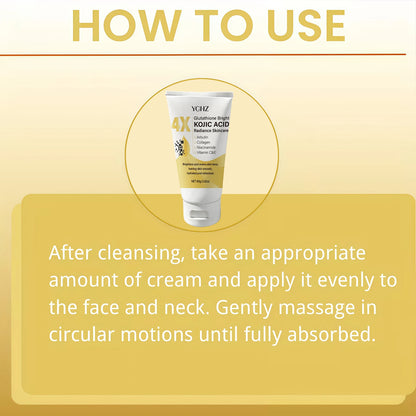 Kojic Acid Face Cream – Brightens Skin Tone, Helps Reduce Dark Spots & Hydrates | Lightweight Day & Night Moisturizer for Women & Men