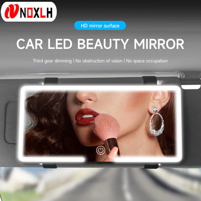 LED Car Makeup Mirror – USB Rechargeable HD Vanity Mirror