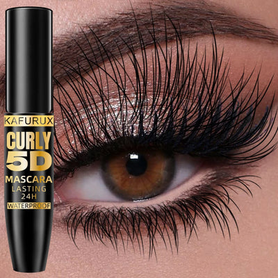 5D Waterproof Black Mascara – Lengthening & Volumizing Lash Fiber Formul